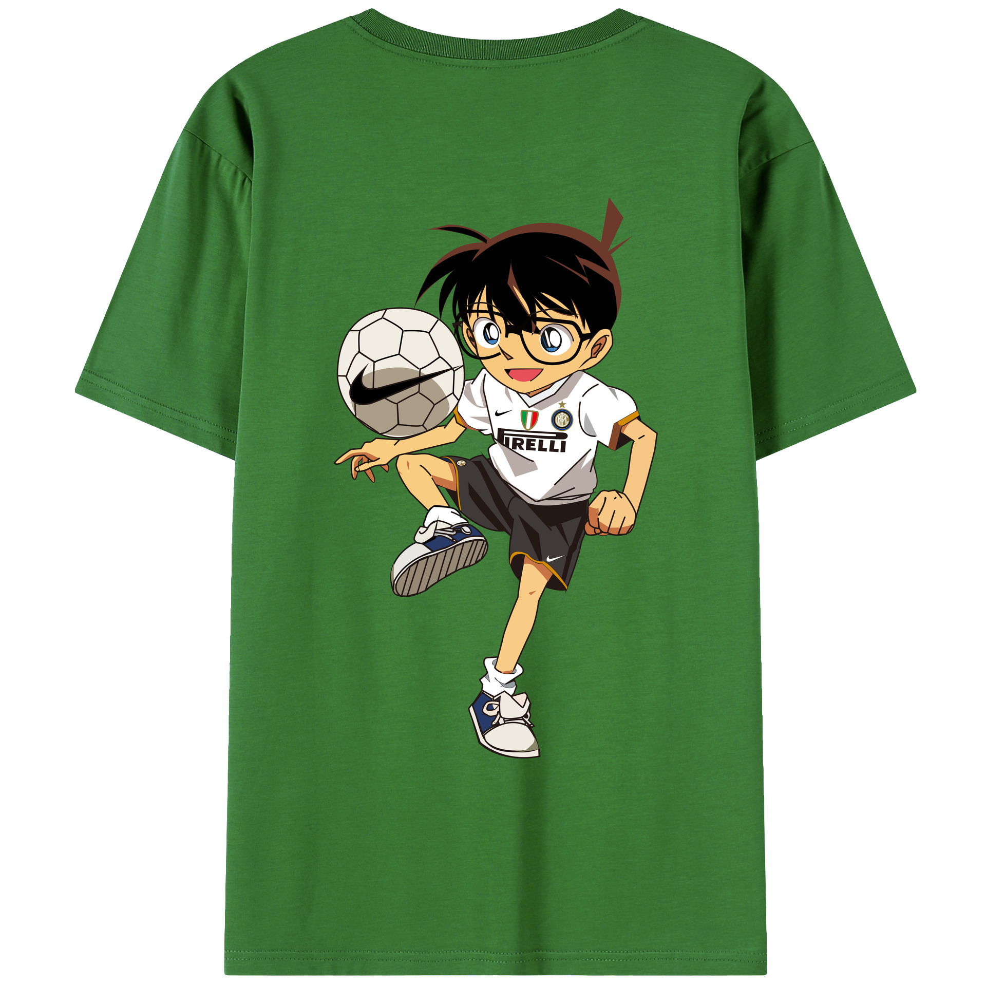 （画像用） 名探偵コナン 江戸川 コナン Detective Conan Conan Edogawa レディース半袖Tシャツ(バックプリント)
